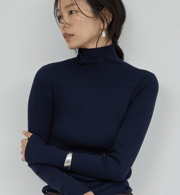  「ベーシックタートル」|ニット・セーター|ネイビー