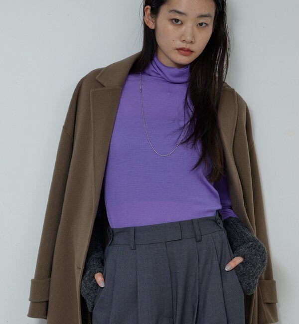  「【新色を加えてリバイバル】リブタートルカットソー」|Tシャツ・カットソー|