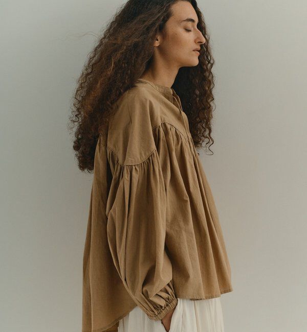  「【Dhritie】ギャザースキッパーブラウス」|シャツ・ブラウス|