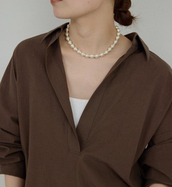  「ガラスパールショートネックレス」|リング|