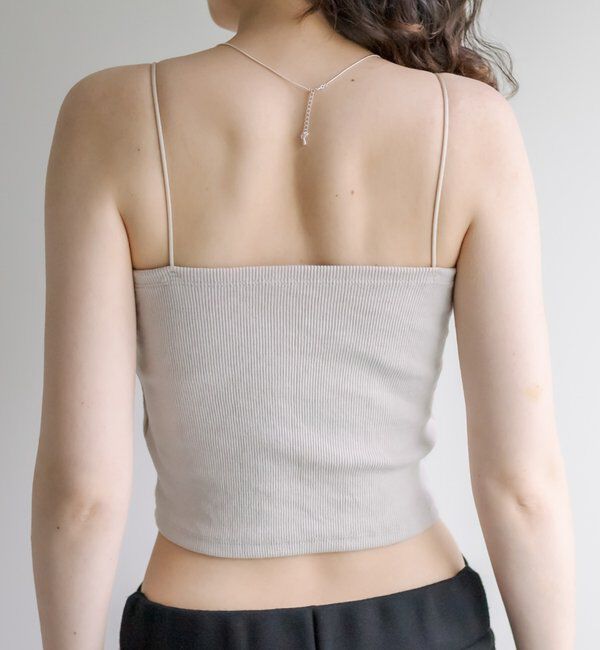  「【万能インナー/嬉しい7色展開】パット付きショートキャミソール2」|キャミソール|