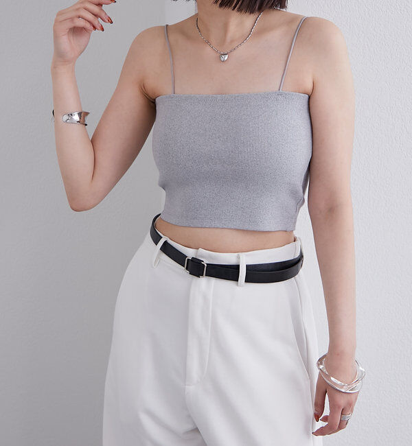  「【万能インナー/嬉しい7色展開】パット付きショートキャミソール2」|キャミソール|