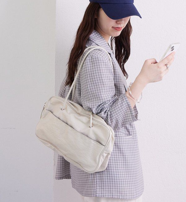  「スクエアショルダーBAG」|トートバッグ|アイボリー