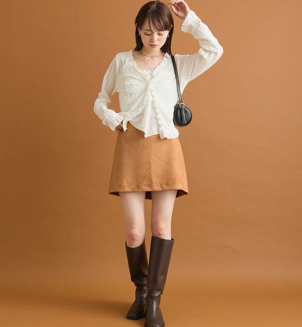  「フェイクスウェードミニスカパン」|スカート|