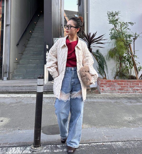  「襟付きキルティングジャケット」|その他|