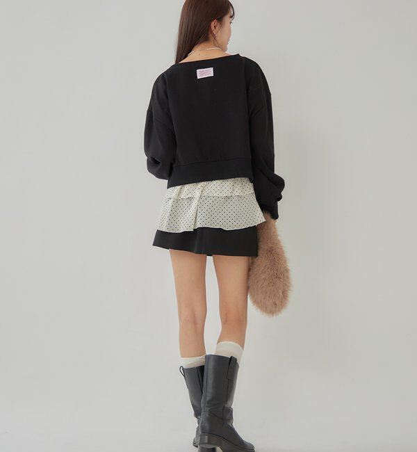  「袖ボリューム ショートスウェット」|Tシャツ・カットソー|