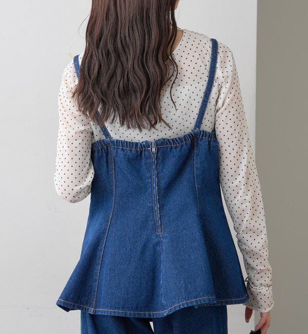  「ペプラムデニムビスチェ」|シャツ・ブラウス|