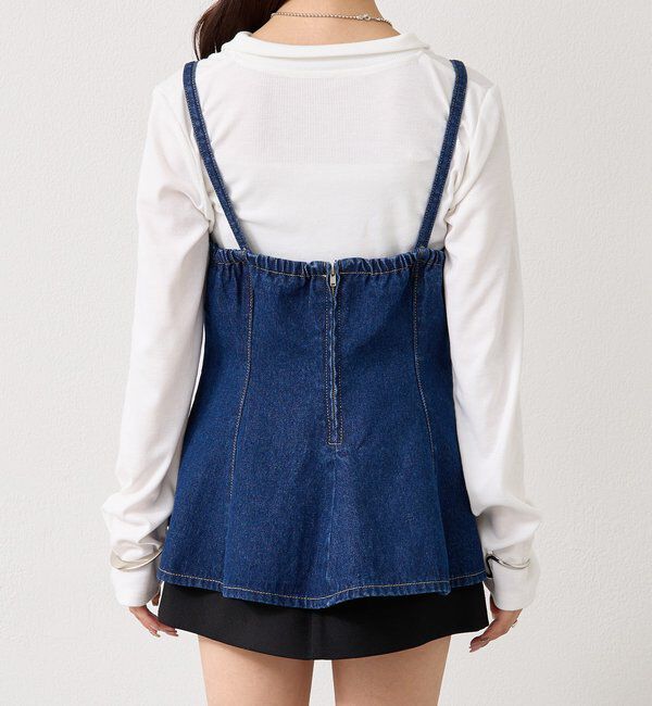  「ペプラムデニムビスチェ」|シャツ・ブラウス|