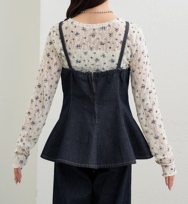  「ペプラムデニムビスチェ」|シャツ・ブラウス|