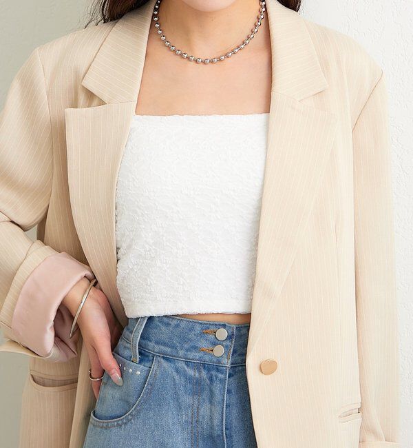  「パット付きレースキャミソール」|キャミソール|