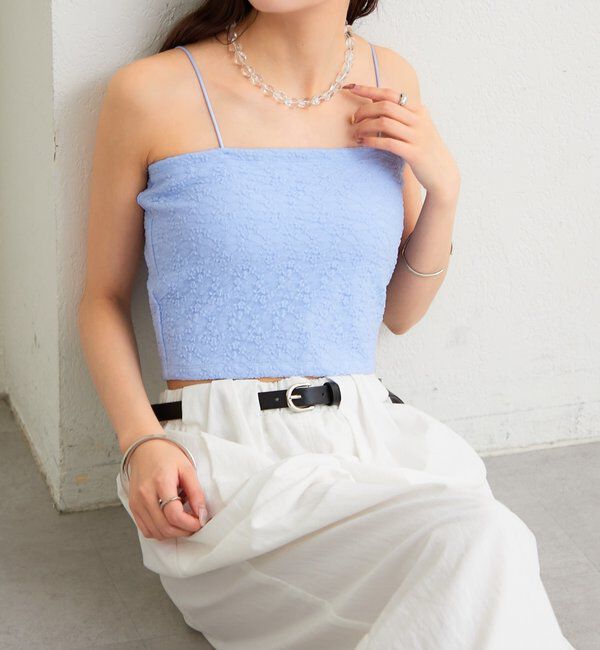  「パット付きレースキャミソール」|キャミソール|