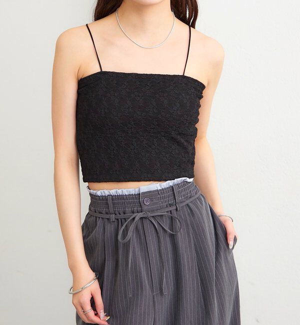  「パット付きレースキャミソール」|キャミソール|