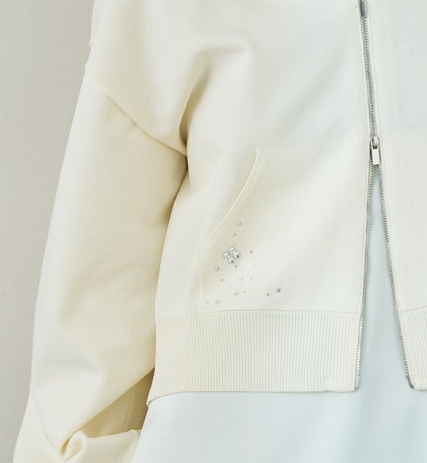  「ラインストーンフーディーニット」|パーカー|