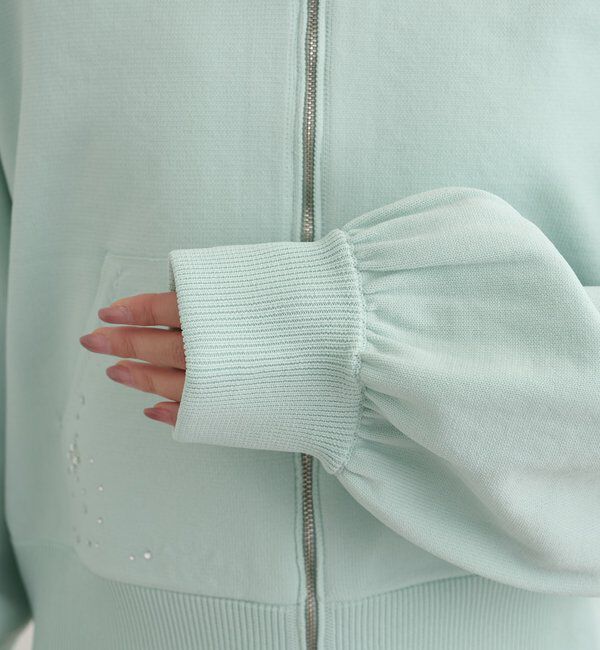  「ラインストーンフーディーニット」|パーカー|