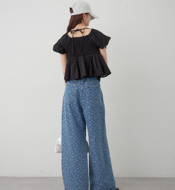  「チェックパフブラウス」|シャツ・ブラウス|