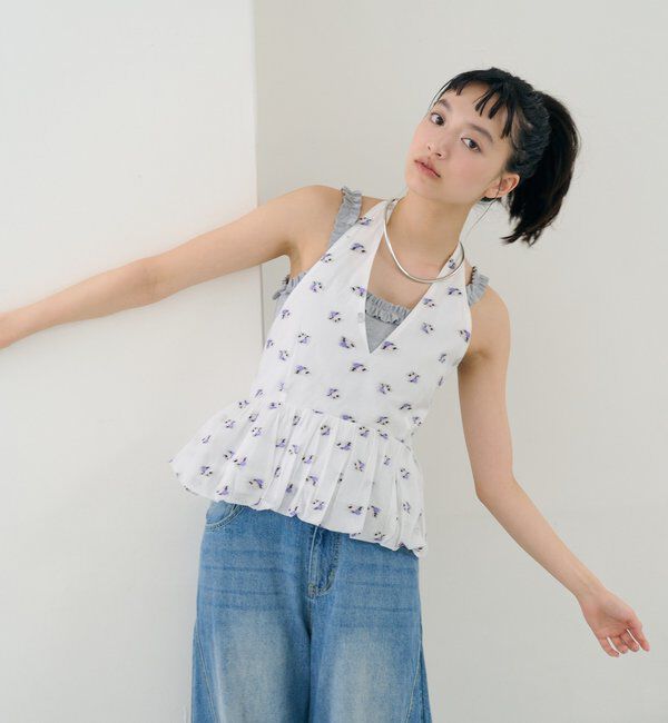  「フラワーホルターブラウス」|シャツ・ブラウス|