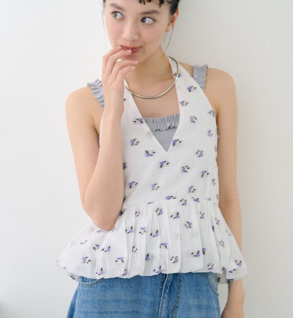  「フラワーホルターブラウス」|シャツ・ブラウス|