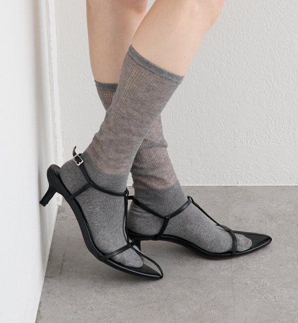  「ポインテッドトゥクロスストラップサンダル」|その他|