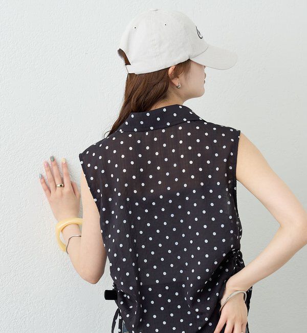  「襟付きサイドギャザーシェイプシャツ」|シャツ・ブラウス|