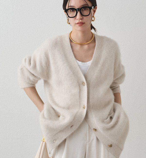  「FURカシミヤニットカーデ」|ニット・セーター|