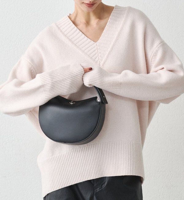  「ウール100Vニット」|ニット・セーター|ベビーピンク