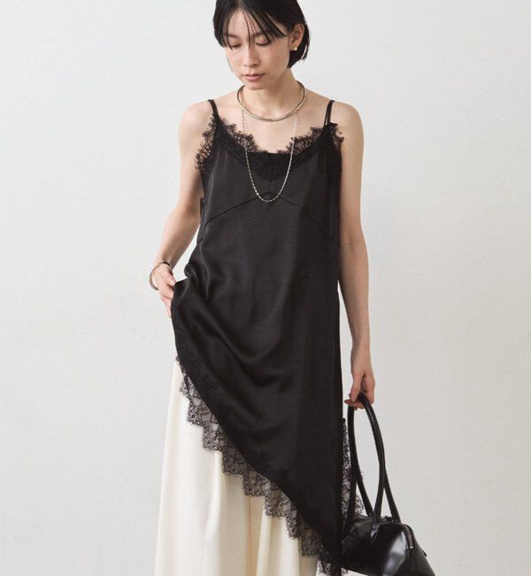  「サテンレースアシメキャミ」|シャツ・ブラウス|