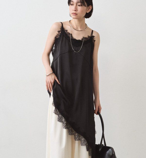  「サテンレースアシメキャミ」|シャツ・ブラウス|