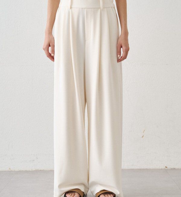  「【＠ld_risaコラボ】ジャージータックワイドパンツ」|チノ|