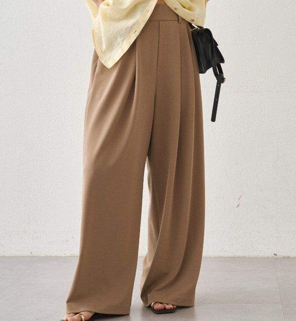  「【＠ld_risaコラボ】ジャージータックワイドパンツ」|チノ|