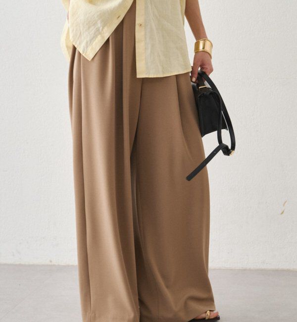  「【＠ld_risaコラボ】ジャージータックワイドパンツ」|チノ|