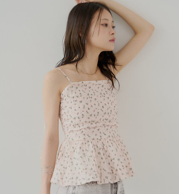  「袖取り外しフラワーペプラムブラウス」|シャツ・ブラウス|