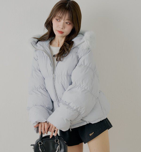  「【4色展開】ファー取り外しミドルルーズ中綿ブルゾン」|その他|