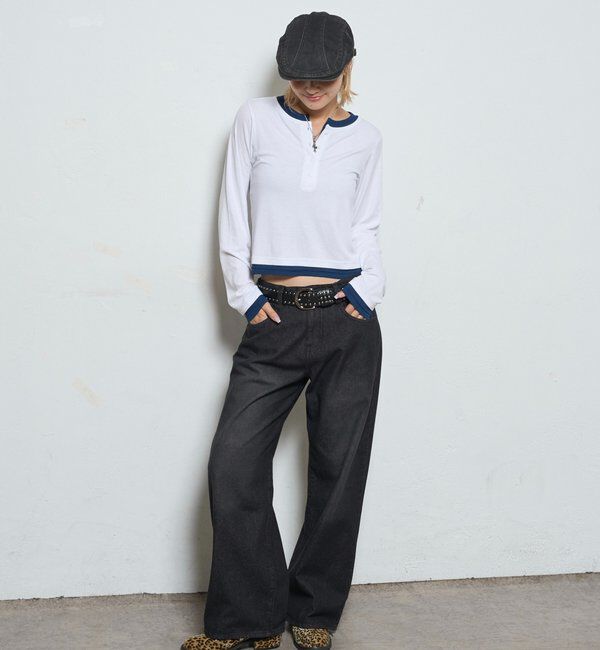  「レイヤードヘンリートップス」|Tシャツ・カットソー|