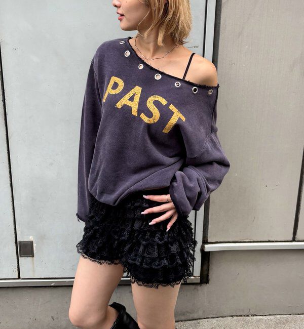  「アイレットオフショルロゴスウェット」|Tシャツ・カットソー|