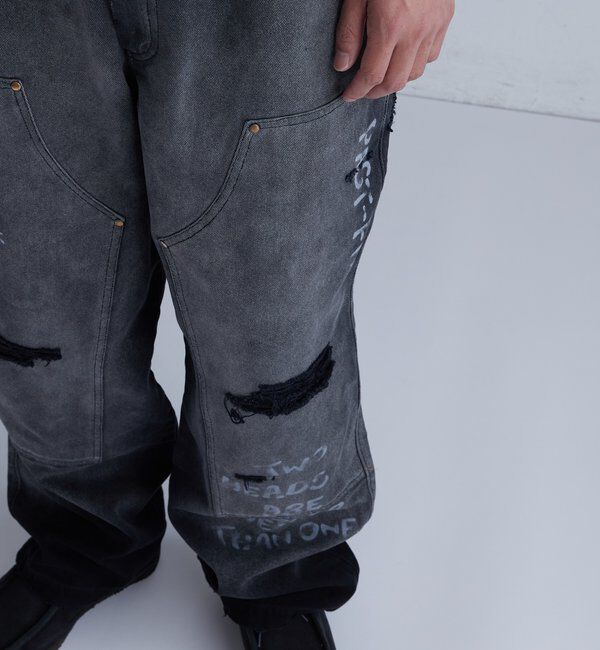  「FromVintage 落書きダックダブルニーパンツ」|チノ|