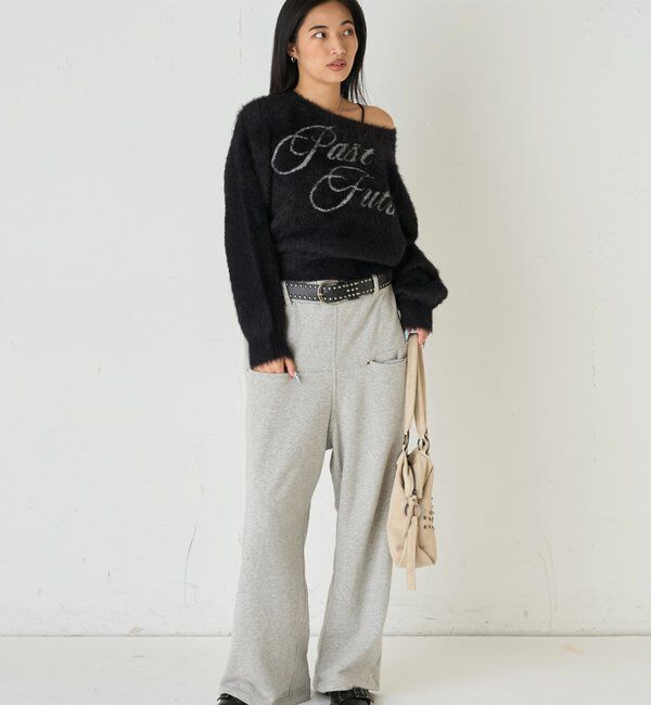  「シャギーロゴオフショルニット」|ニット・セーター|