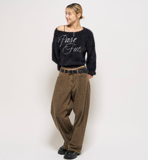  「シャギーロゴオフショルニット」|ニット・セーター|