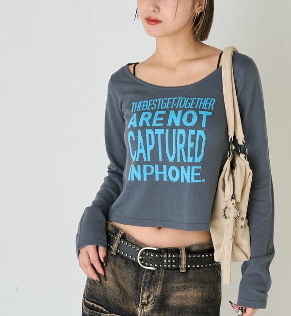  「メッセージロゴニット」|ニット・セーター|