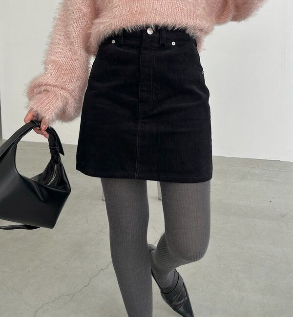  「【新色/レイヤード対応】コーデュロイ台形スカート」|スカート|