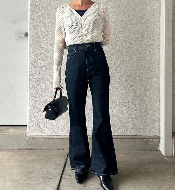  「【低身長サイズあり】フレアデニム」|デニム|