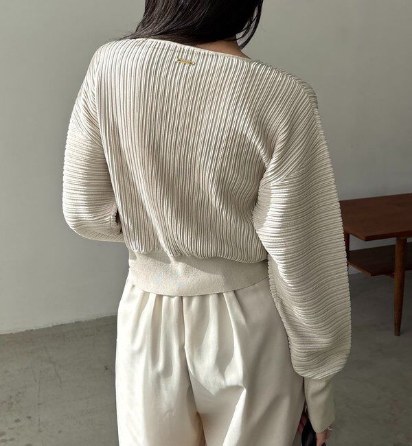  「プリーツパフカーディガン」|カーディガン|