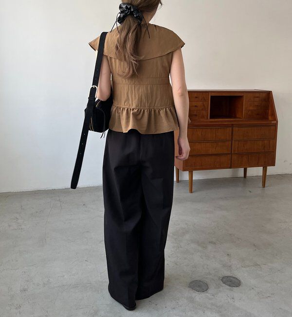  「【新色ピンク】フリルカラーブラウス」|シャツ・ブラウス|