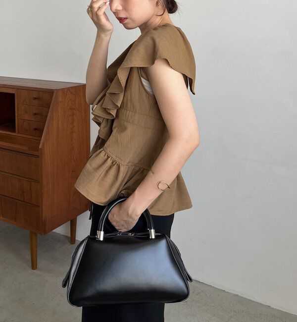  「【新色ピンク】フリルカラーブラウス」|シャツ・ブラウス|