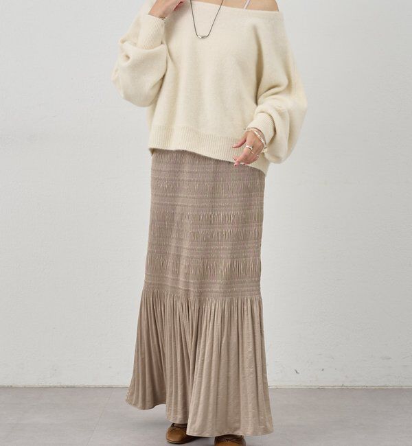  「ファーウールオフショルニット」|ニット・セーター|