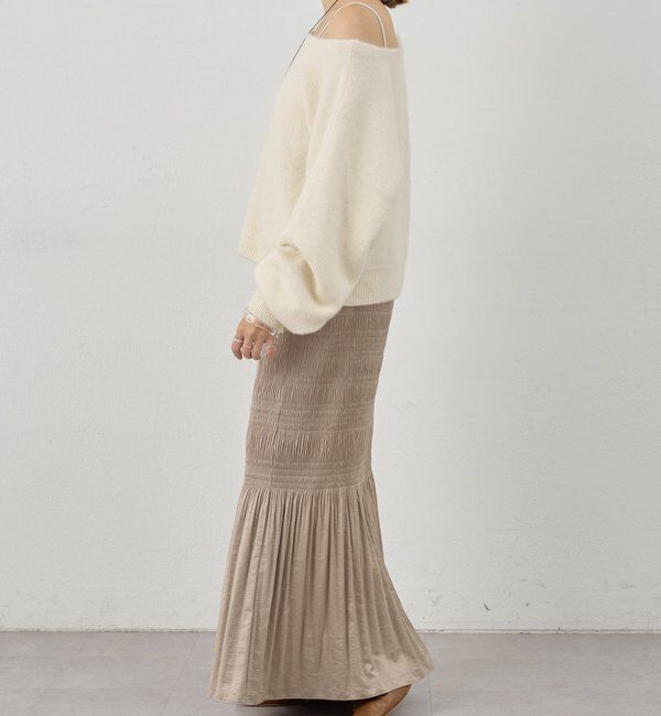  「ファーウールオフショルニット」|ニット・セーター|