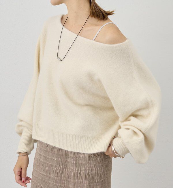  「ファーウールオフショルニット」|ニット・セーター|