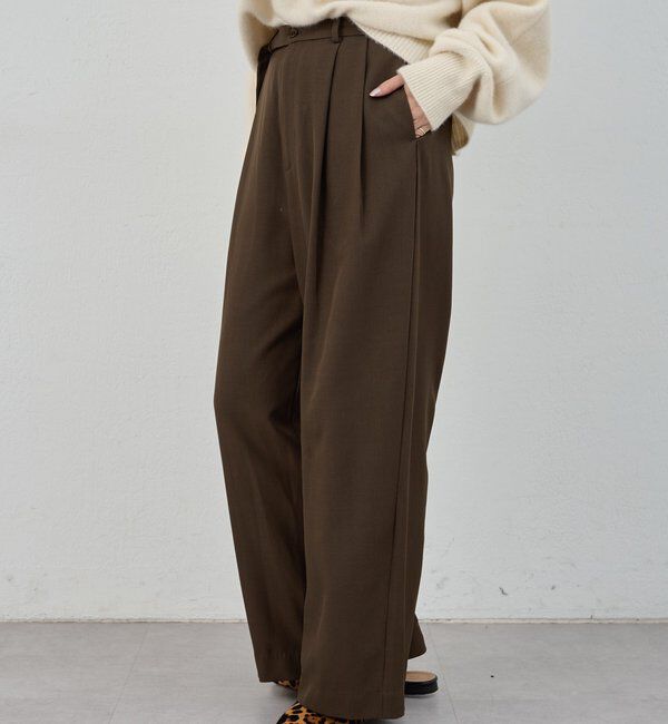  「ダブルタックワイドパンツ」|チノ|
