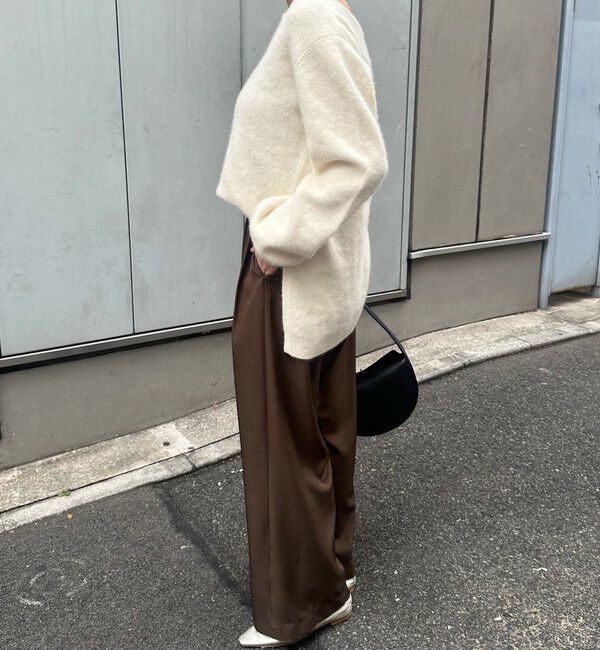  「ダブルタックワイドパンツ」|チノ|