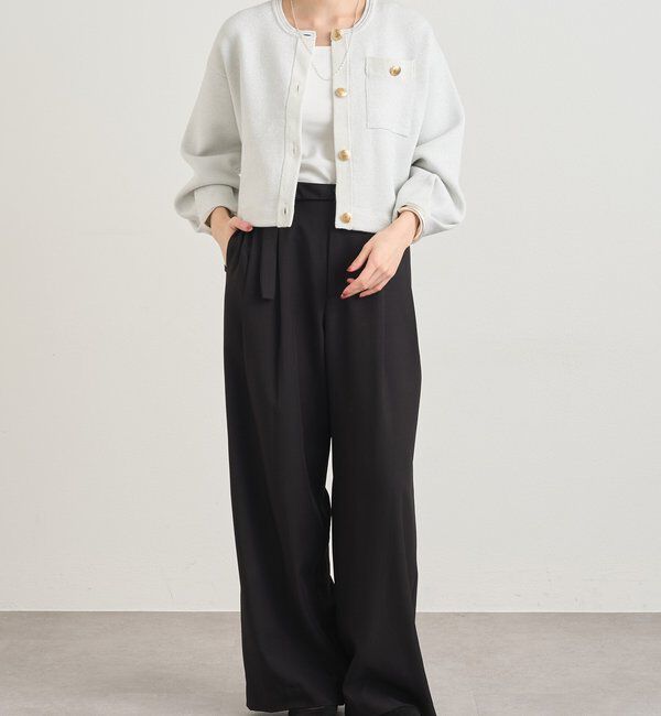  「ダブルタックワイドパンツ」|チノ|