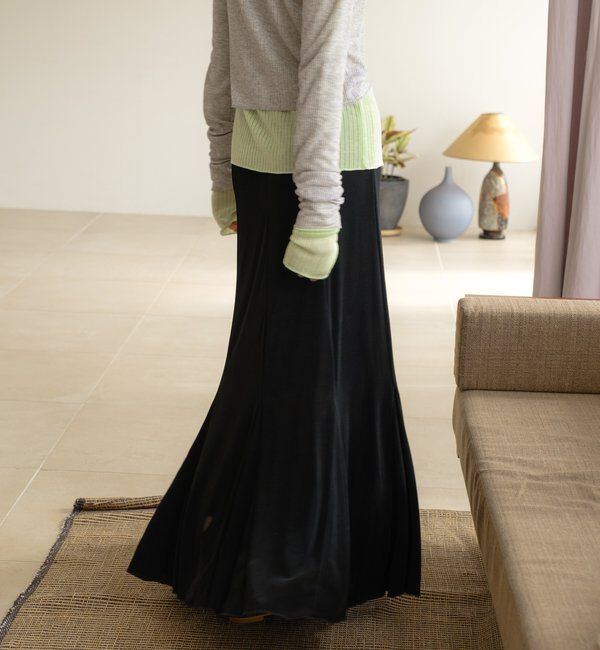  「【再入荷】シアーリブフレアースカート」|スカート|